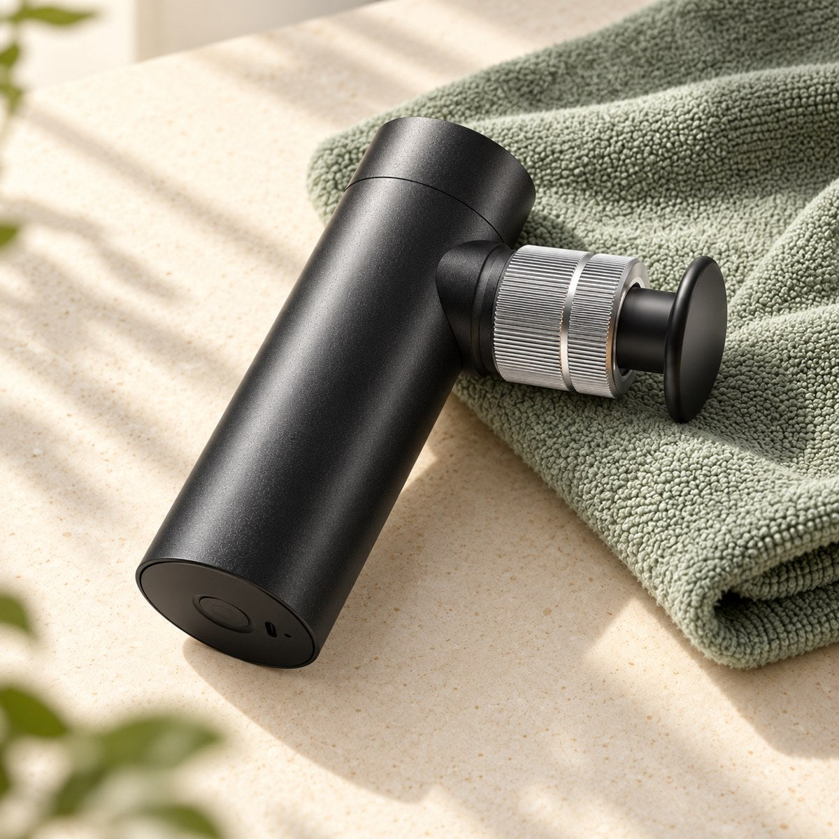 Unbranded mini massage gun — illustrative generated design image 4