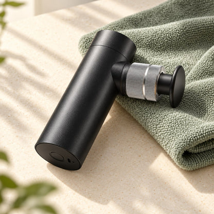 Unbranded mini massage gun — illustrative generated design image 4