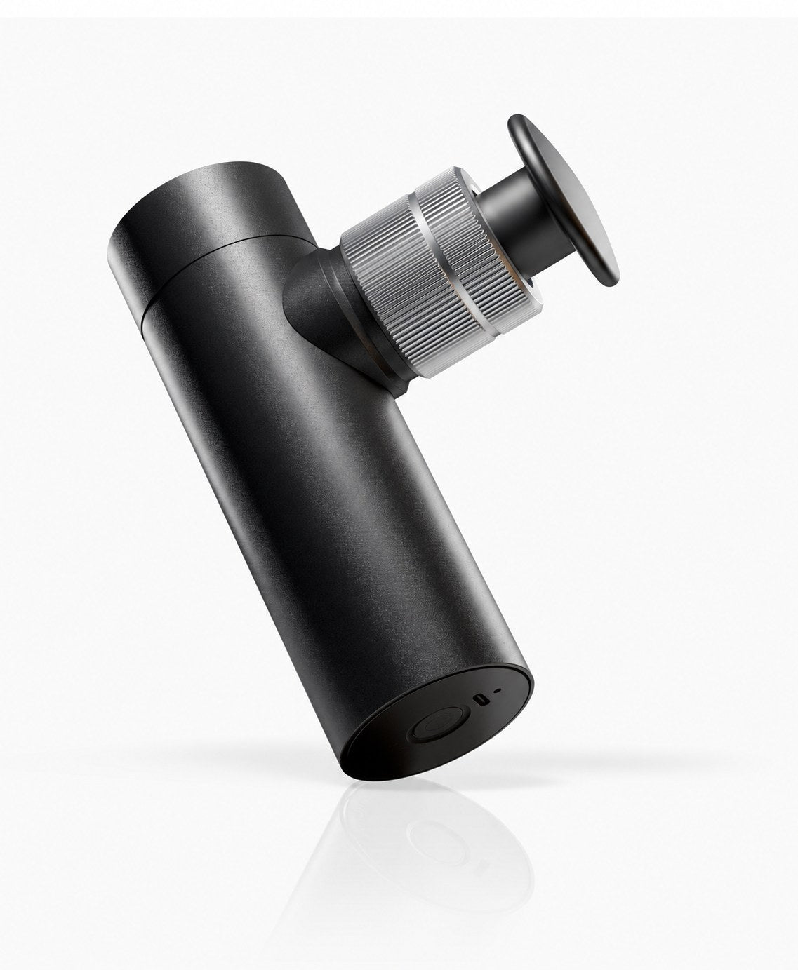 Unbranded mini massage gun — illustrative edited reference image 1