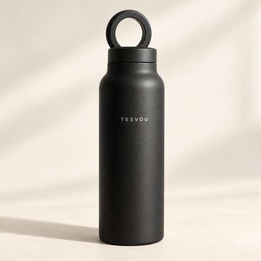 TESVOO SnapSip — AI-generated branding concept; final product appearance to be confirmed